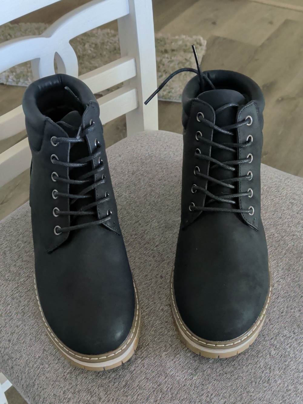 Women's Black Lace-Up  Boots